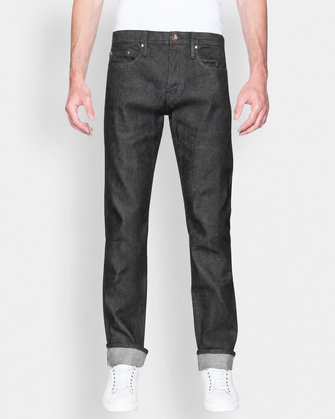 The Unbranded Brand Tapered Fit 14.5oz Black Selvedge Jeans
