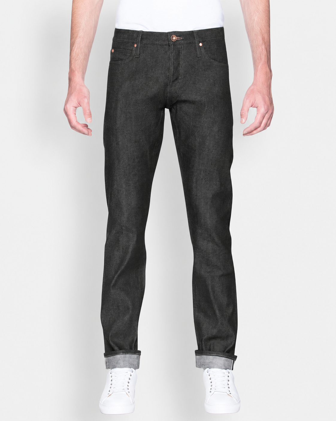 The Unbranded Brand Skinny Fit 14.5oz Black Selvedge Jeans